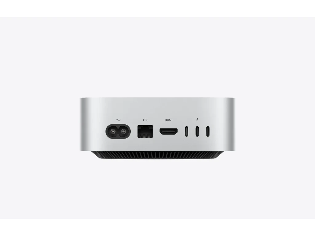 Mac mini M4 — porty, zadní panel