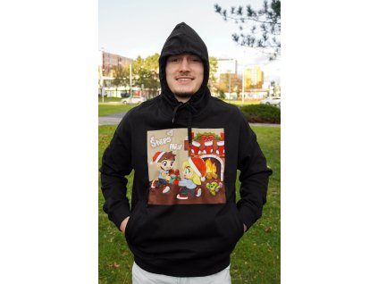 Štěps Vánoční Mikina XS-3XL (Černá)