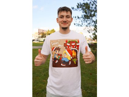 Štěps Vánoční Tričko XS-3XL (Bílá)