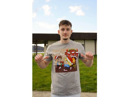 Štěps Vánoční Tričko XS-3XL (Šedá)